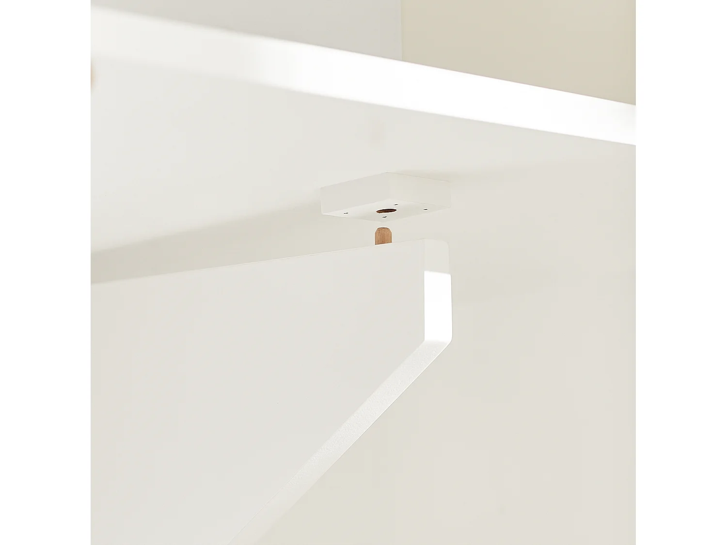 Table murale rabattable en bois, table de cuisine, table enfant, L60×P40cm -Blanc, FWT03-W