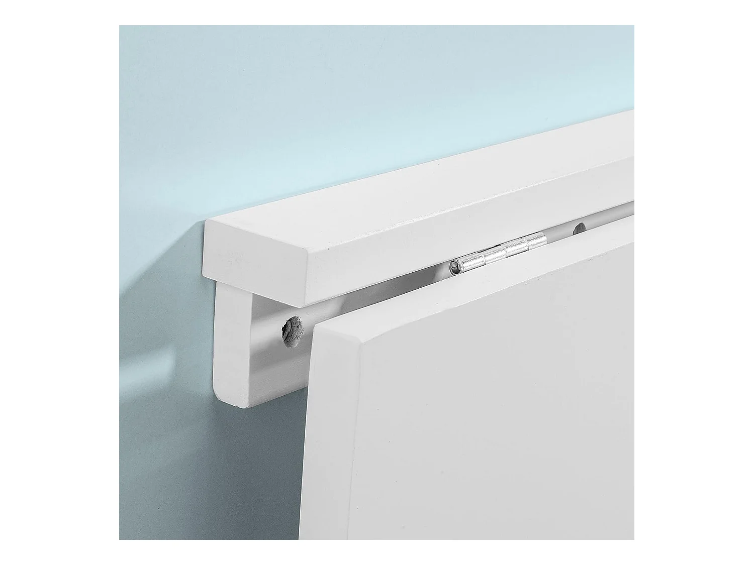 Table murale rabattable en bois, table de cuisine, table enfant, L60×P40cm -Blanc, FWT03-W