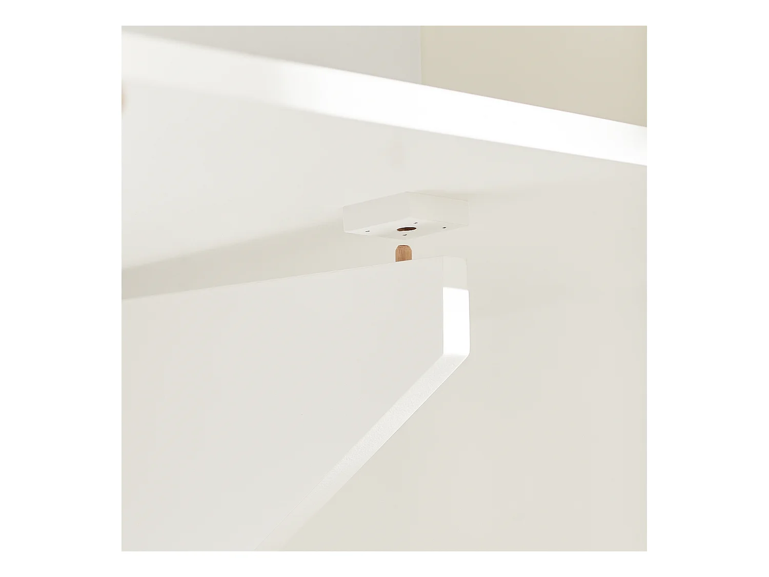 Table murale rabattable en bois, table de cuisine, table enfant, L60×P40cm -Blanc, FWT03-W