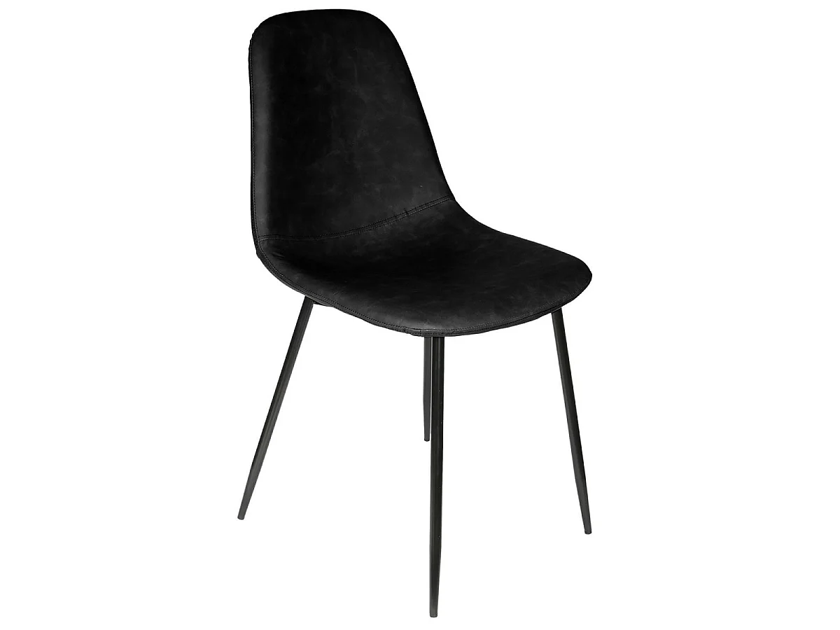 Lot de 4 Chaises Design "Amber" 86cm Noir