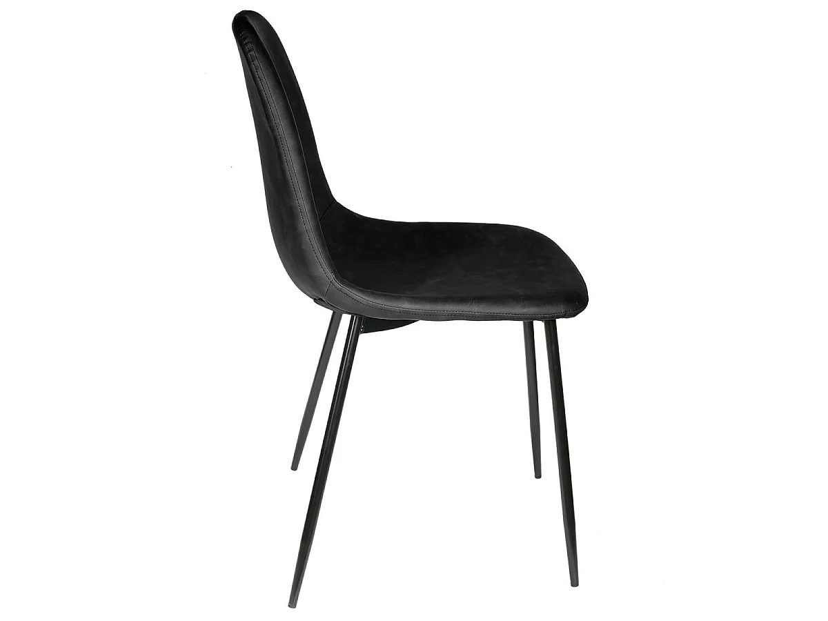 Lot de 4 Chaises Design "Amber" 86cm Noir