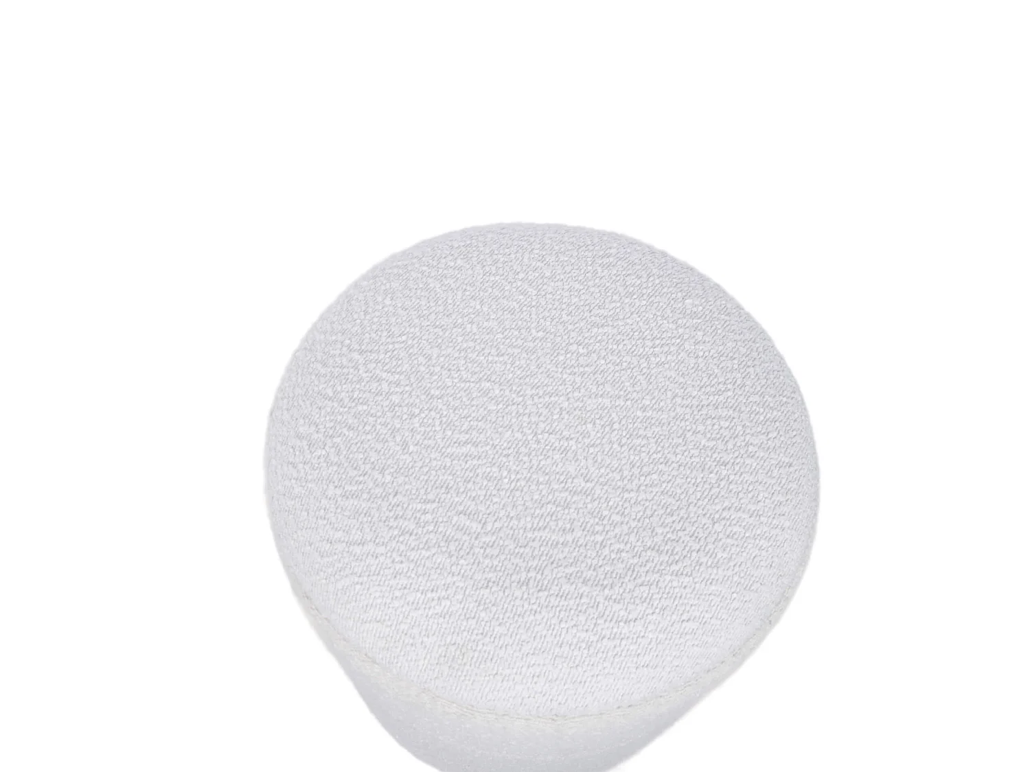 Pouf Rangement Tabouret Rond Tapissé Blanc pour Salon Salle de Bain