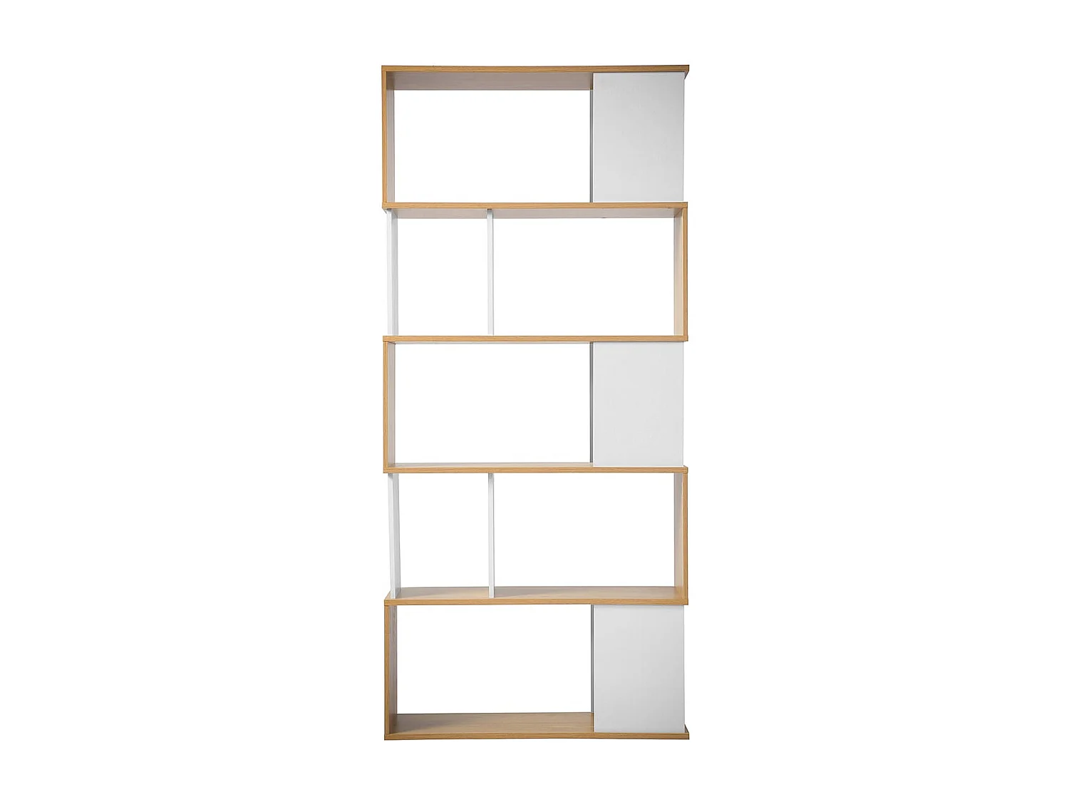 Bücherregal in Weiß- und Eichendekor - H173,5 cm