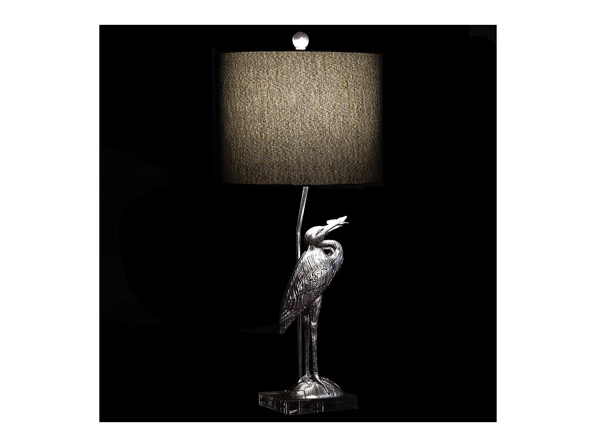 Lampe Héron en résine 74 cm