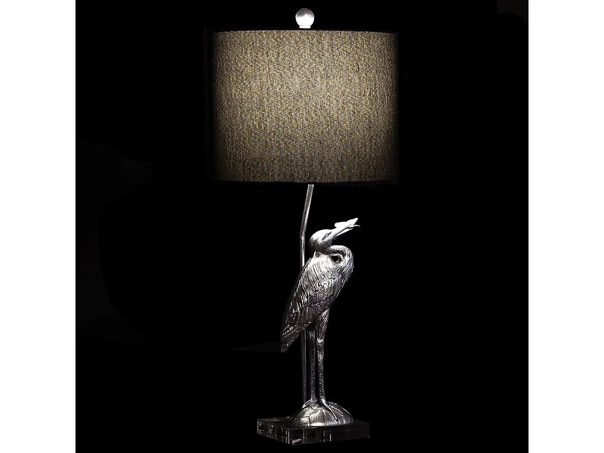 Lampe Héron en résine 74 cm