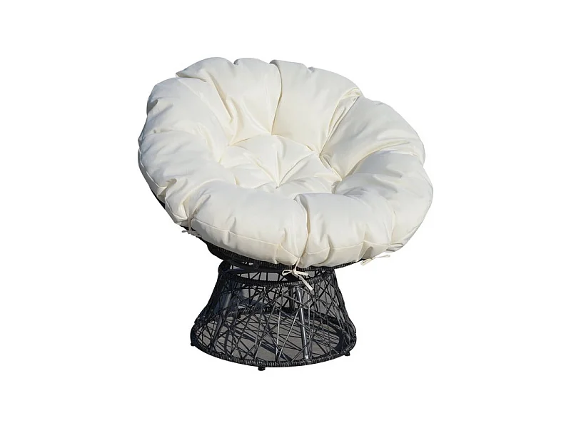 Fauteuil papasan Blanchefleur couleur crème