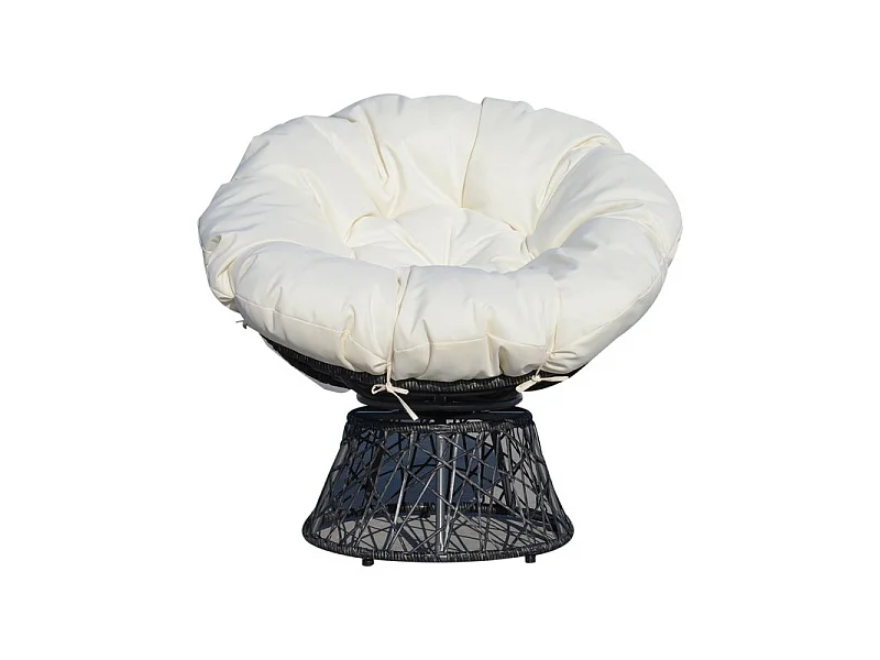 Fauteuil papasan Blanchefleur couleur crème
