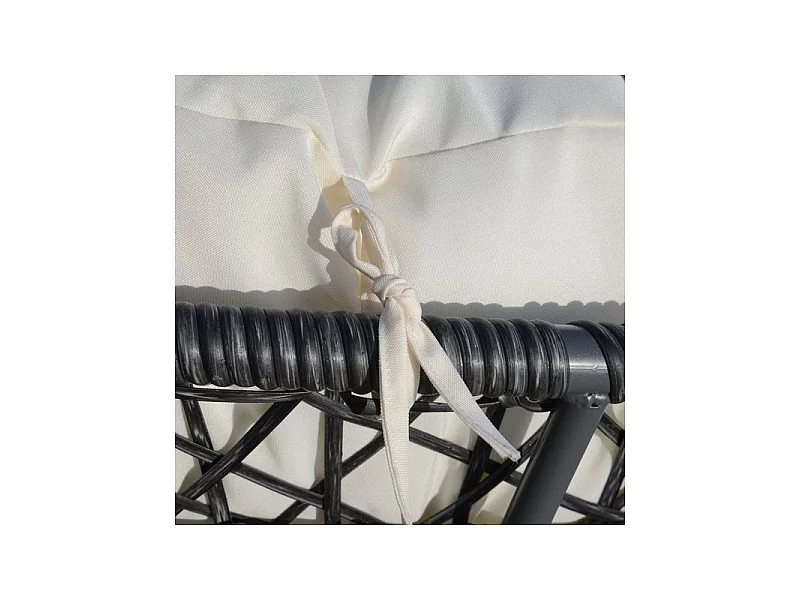 Fauteuil papasan Blanchefleur couleur crème