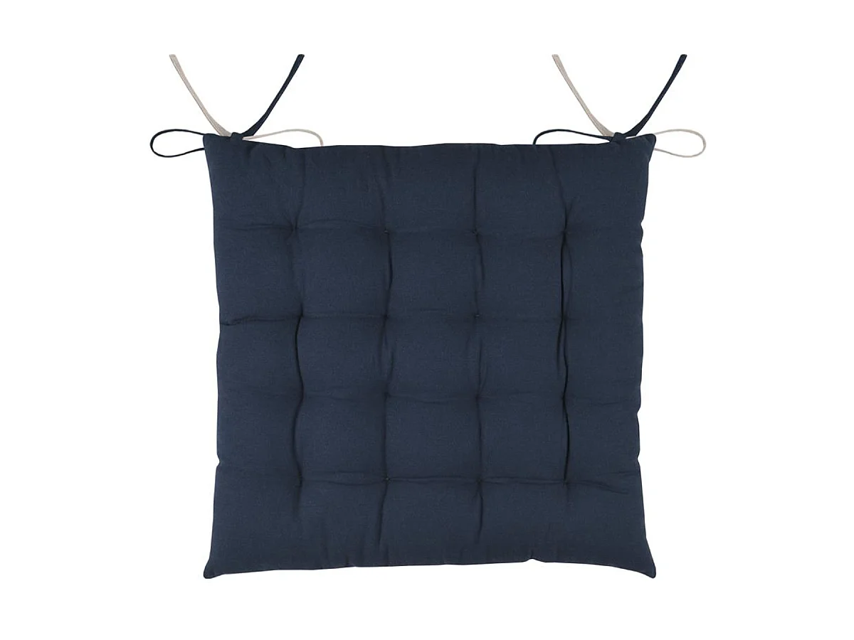 Coussin de chaise réversible Marine et Lin 40 cm