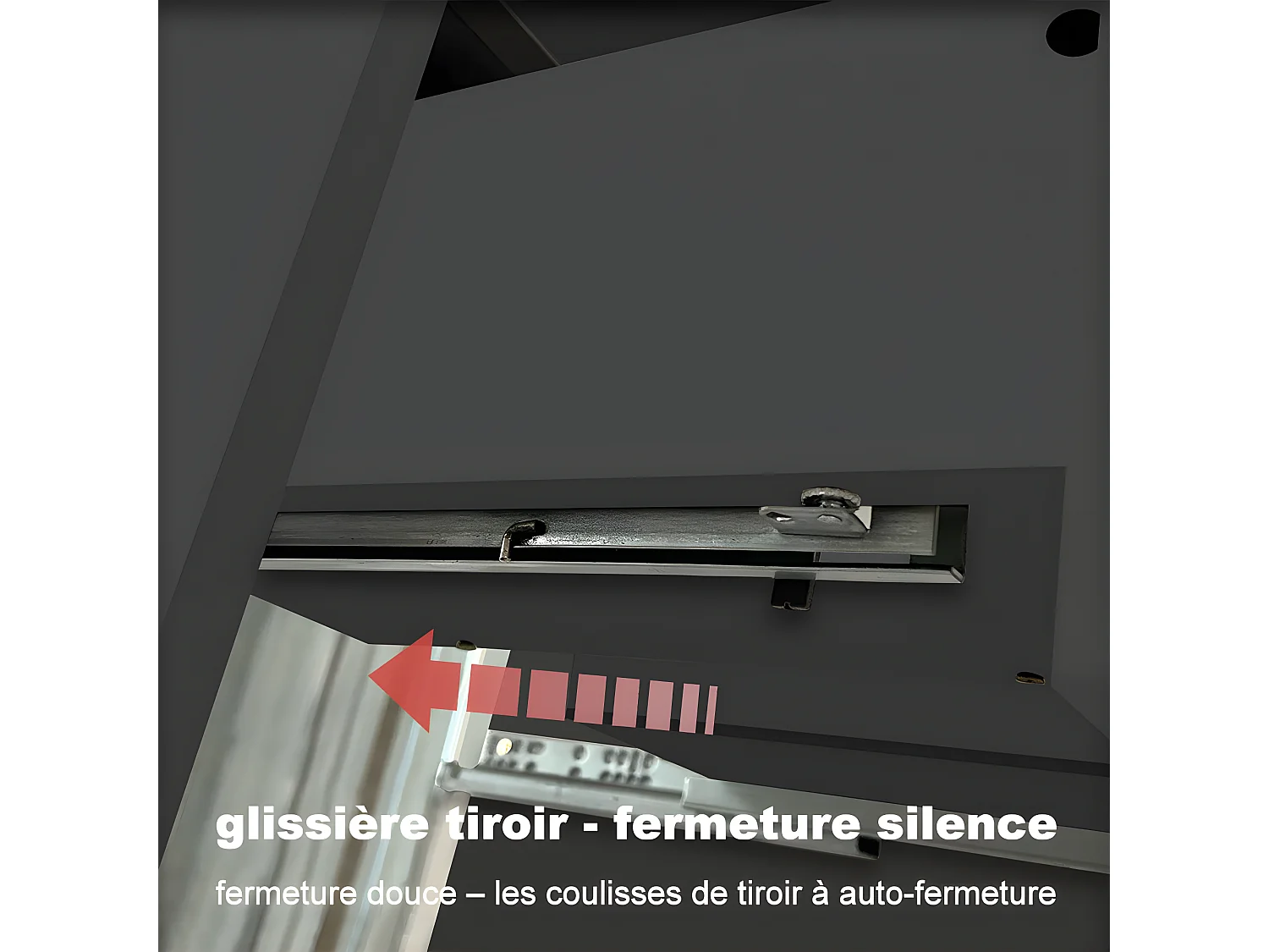 Ensemble Salle De Bain 100cm Anthracite meuble + miroir + colonne + vasque-Aica