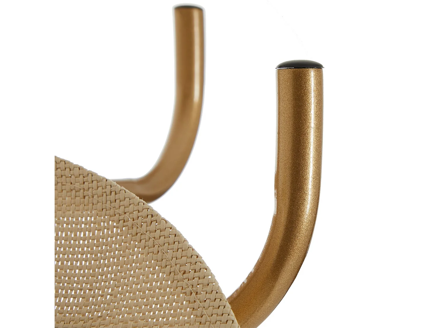 Porte-manteaux perroquet KAKTUS avec 8 portants crochets de hauteur différente, structure en métal laqué or