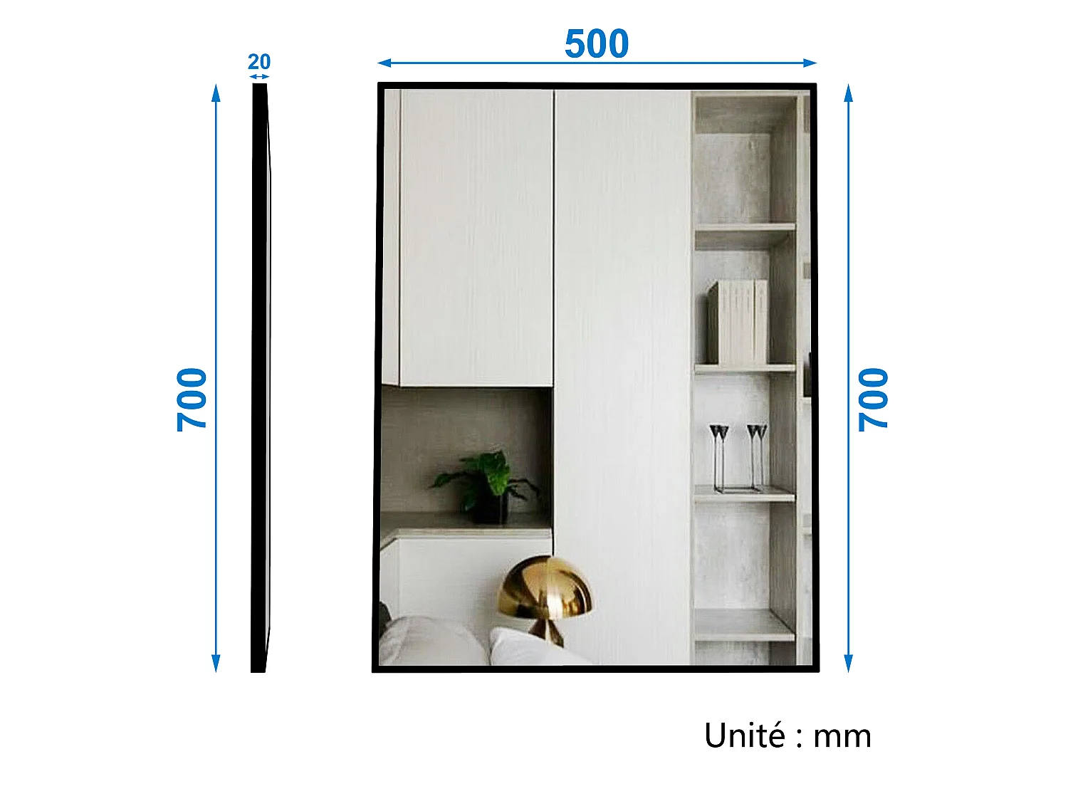 Ensemble Salle De Bain 120cm Anthracite meuble + miroir + colonne + vasque-Aica