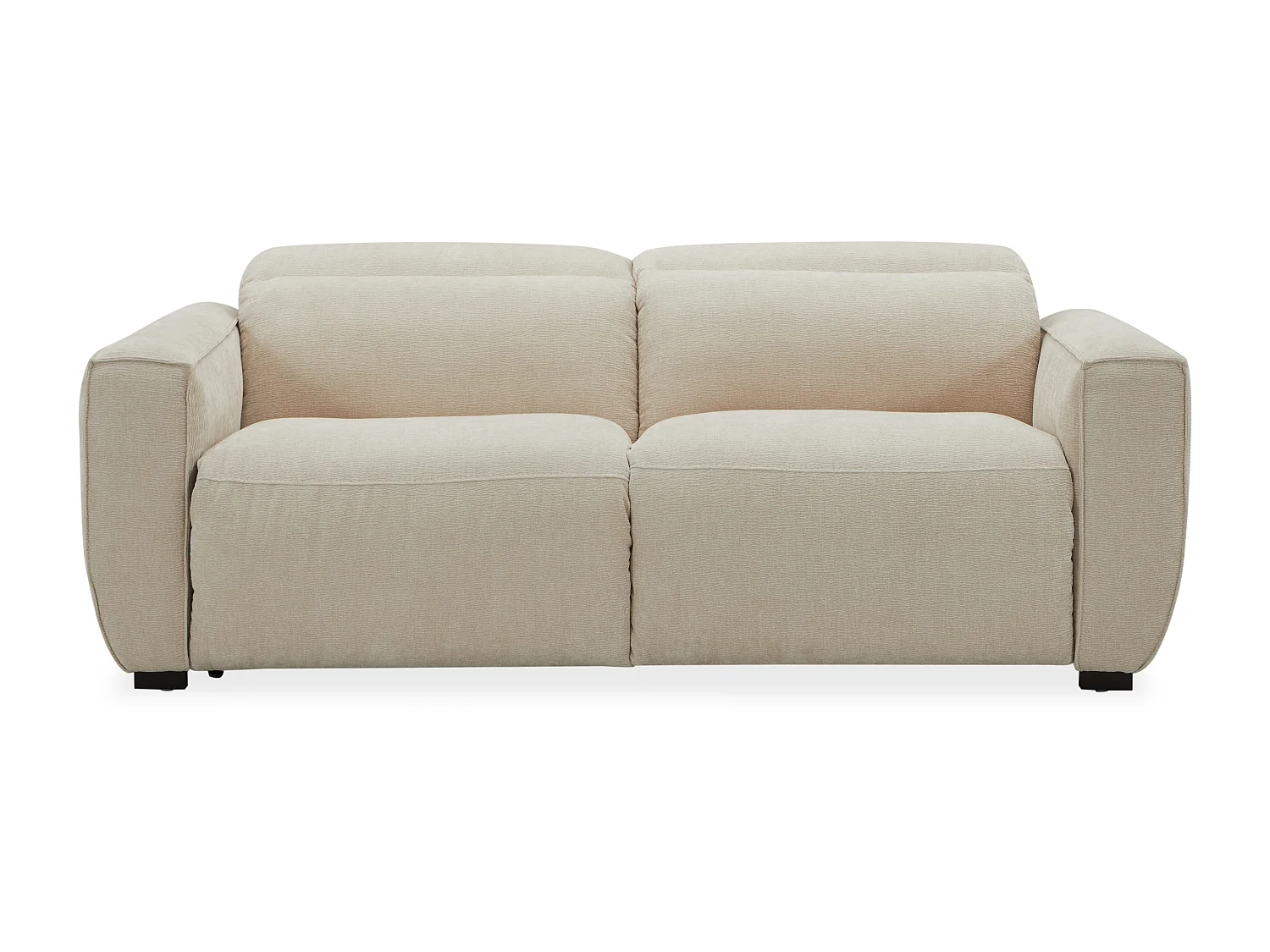 3-sits soffa med elektrisk relaxmöbel i beige tyg LAGUNDI