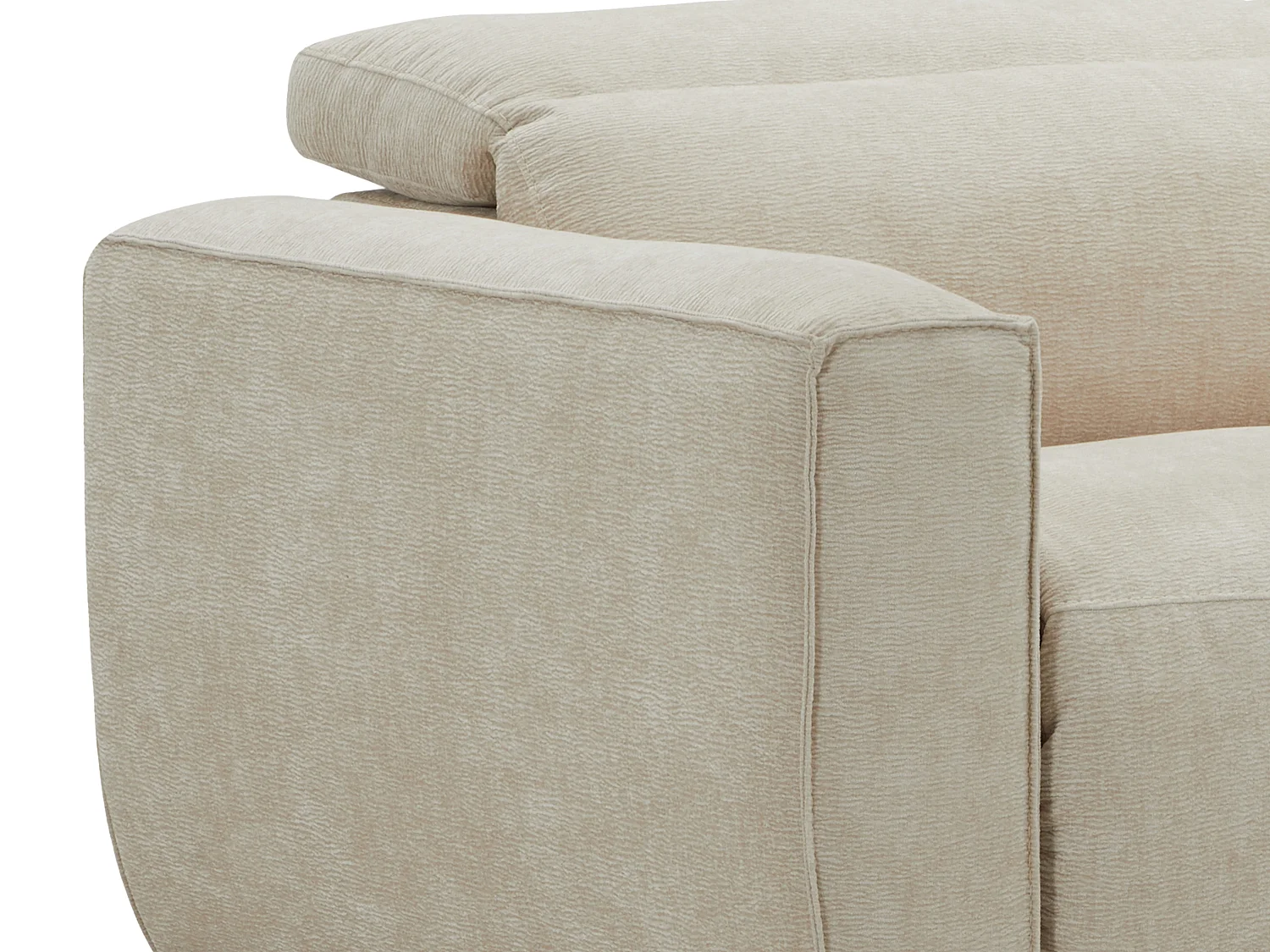 3-sits soffa med elektrisk relaxmöbel i beige tyg LAGUNDI