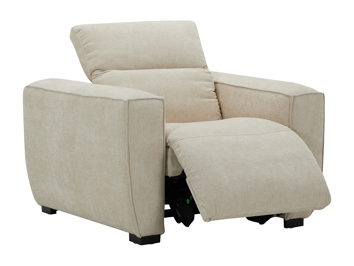 Fauteuil relax électrique en tissu beige LAGUNDI