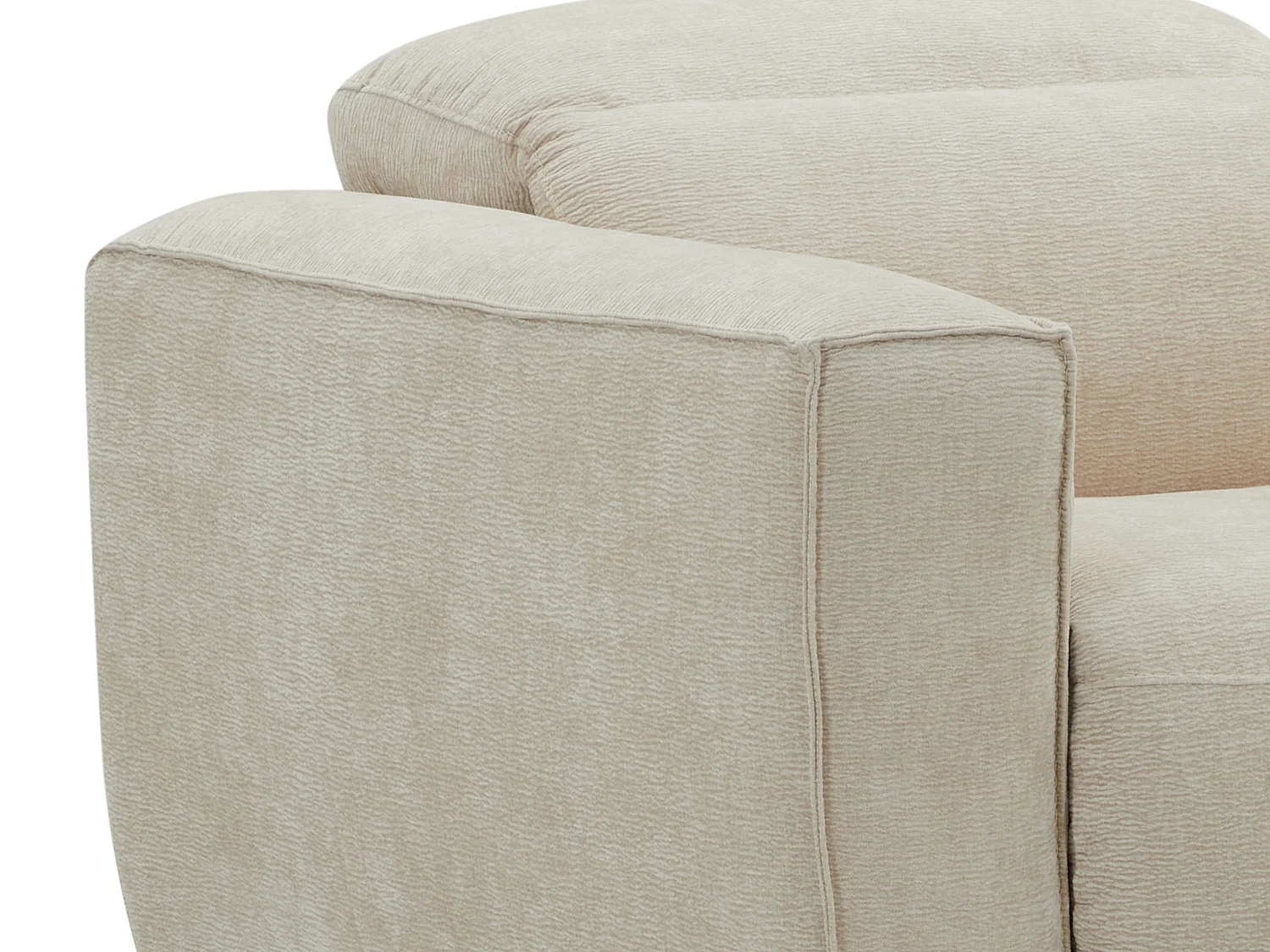 Fauteuil relax électrique en tissu beige LAGUNDI