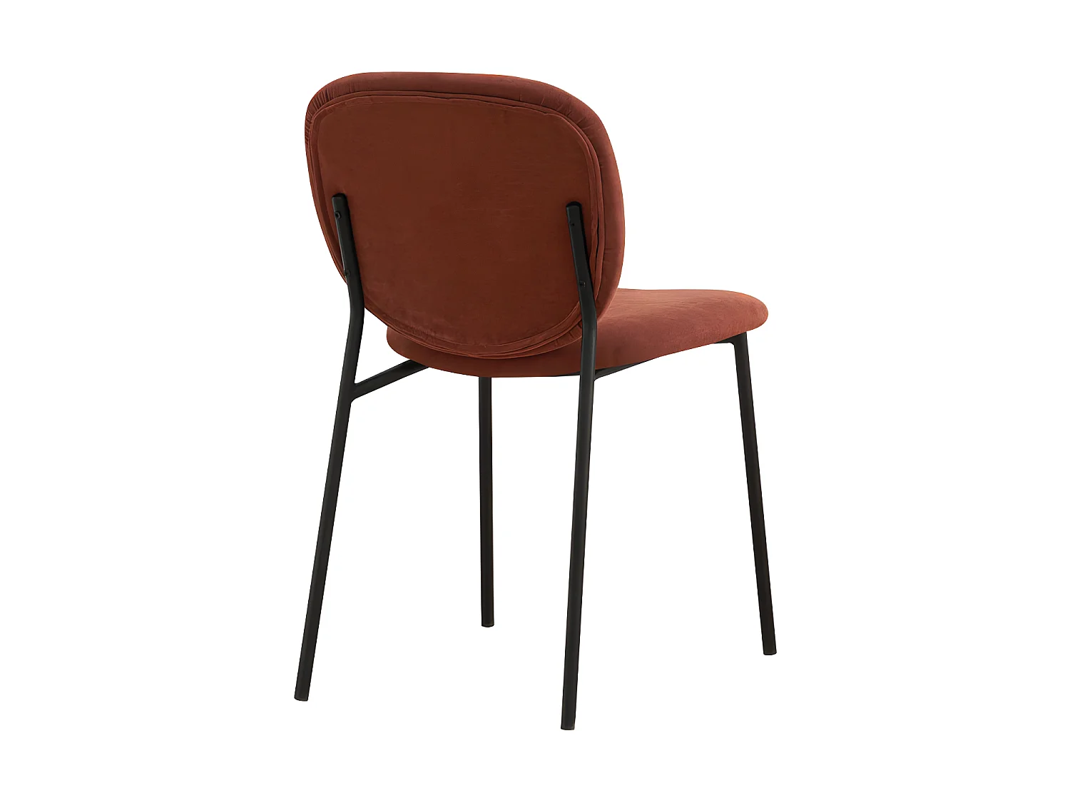 Dalby - Lot de 2 chaises en tissu et métal - Rouille