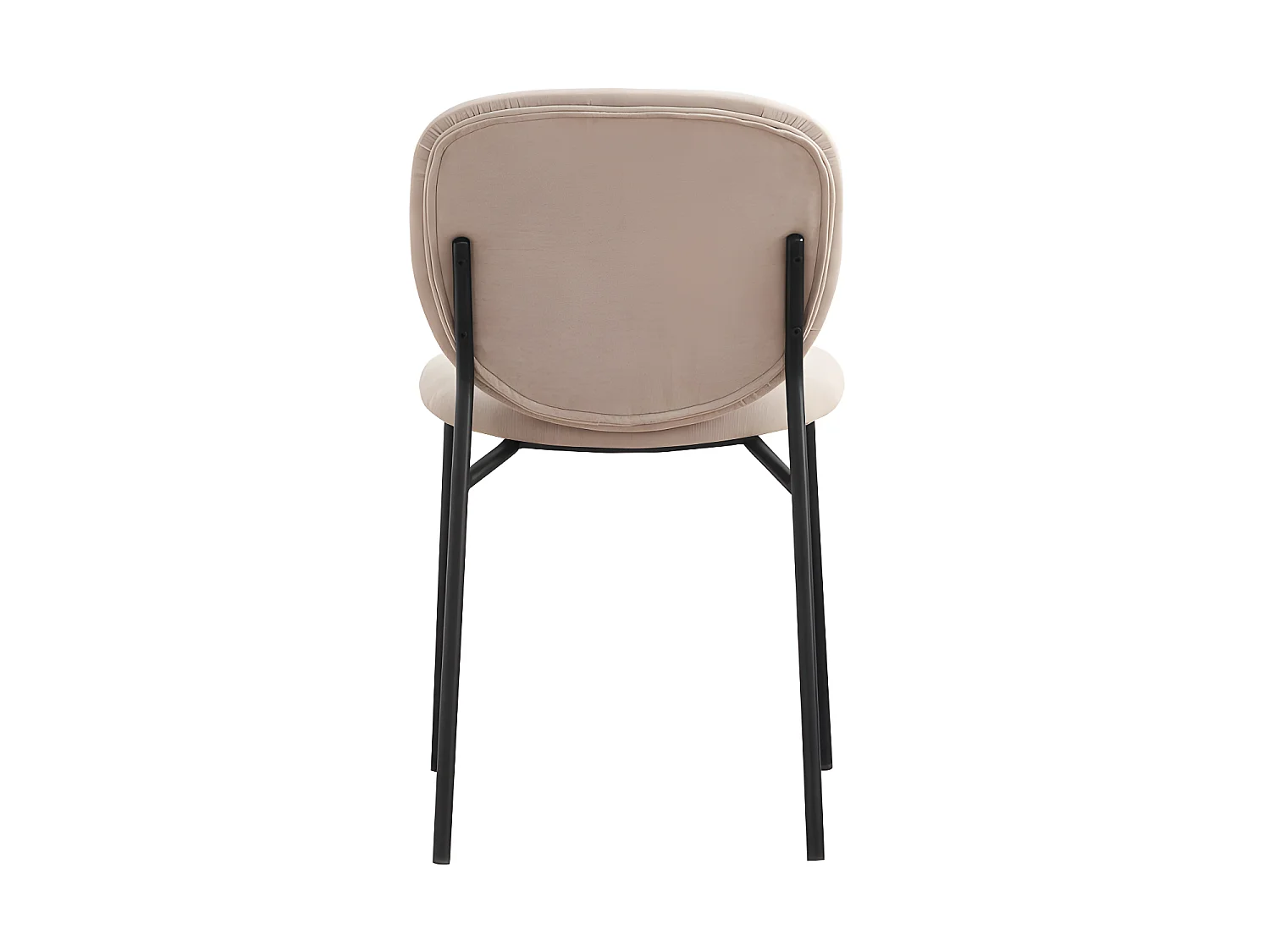 Dalby - Lot de 2 chaises en tissu et métal - Couleur - Beige