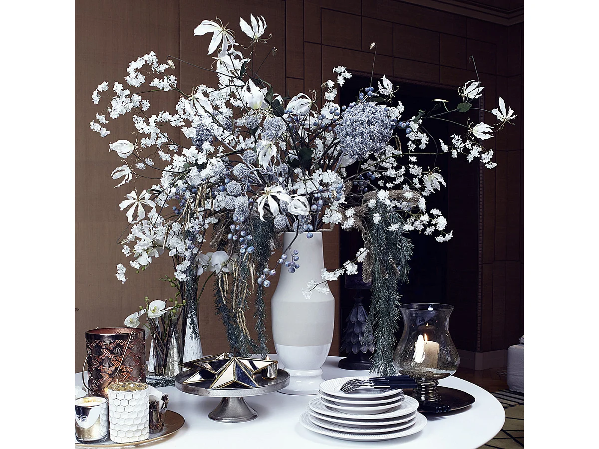 Tige de Gloriosa Amy Pailletée - Blanc / 88 cm