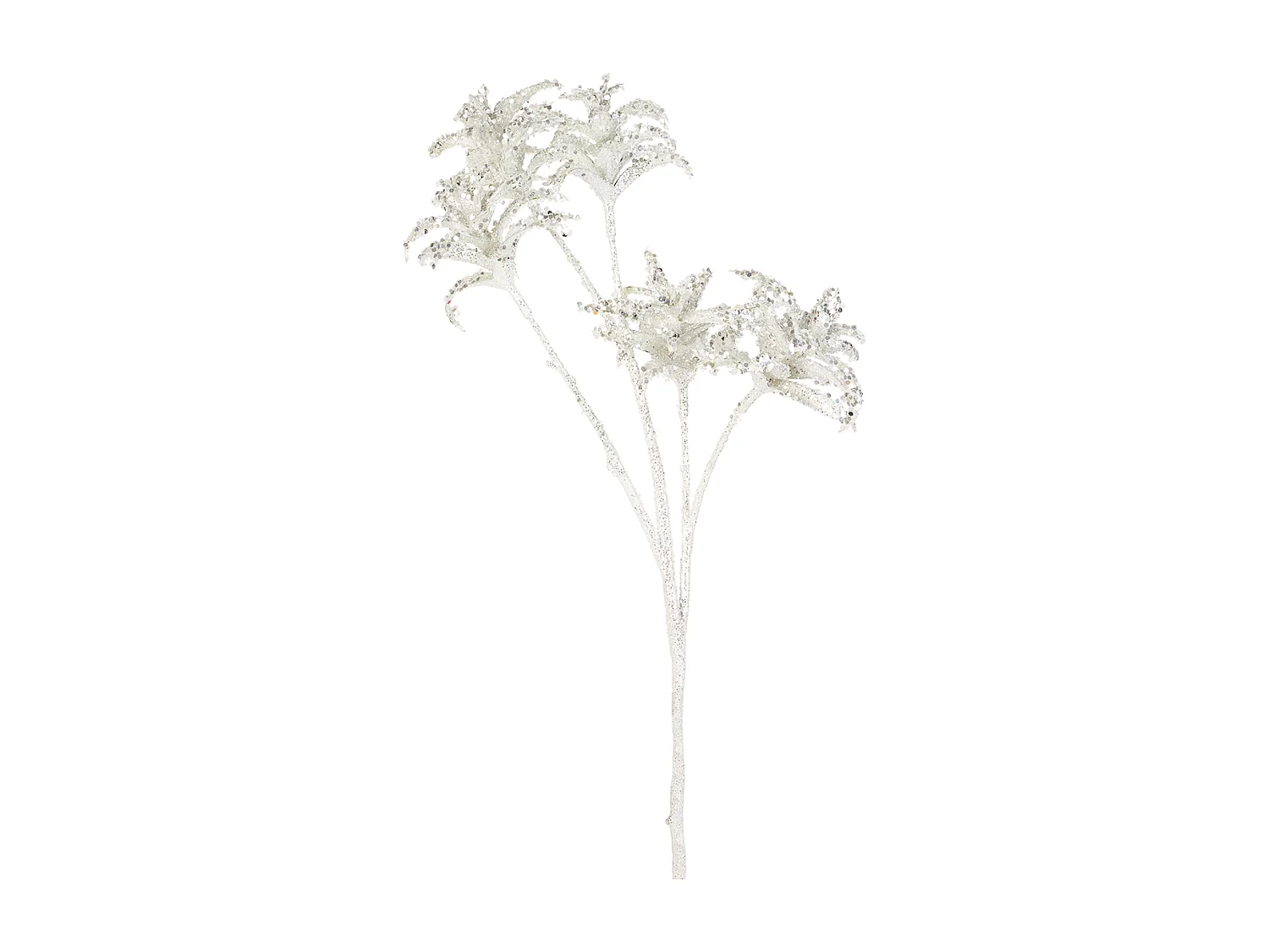 Branche de Feuilles de Palmier Azia Pailletées - Argenté