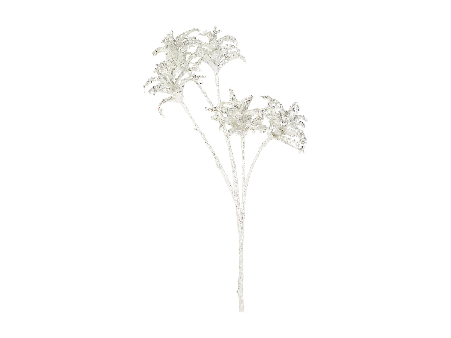 Branche de Feuilles de Palmier Azia Pailletées - Argenté