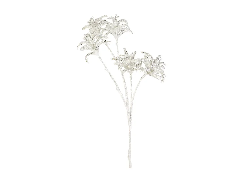 Branche de Feuilles de Palmier Azia Pailletées - Argenté