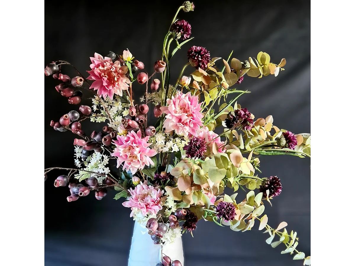 Branche Églantier - Orange / 64 cm