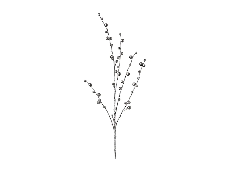 Branche de Baies Effet Métallique