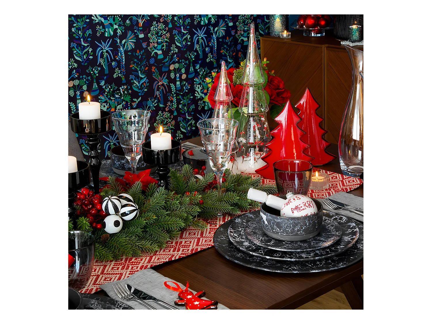 Branche de Pin Noël - Vert / 50 cm