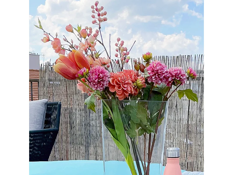 Tige de Dahlia Andreas - Orange / 48 cm