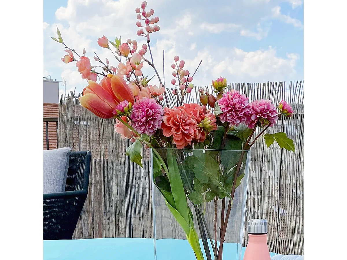 Tige de Dahlia Andreas - Orange / 48 cm