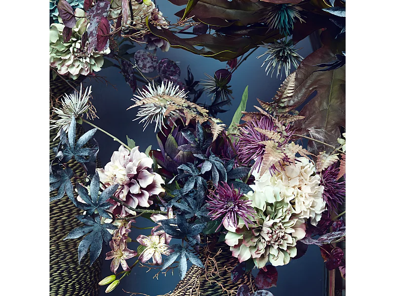 Feuillage Fantaisie Noël Grand Format - Bordeaux