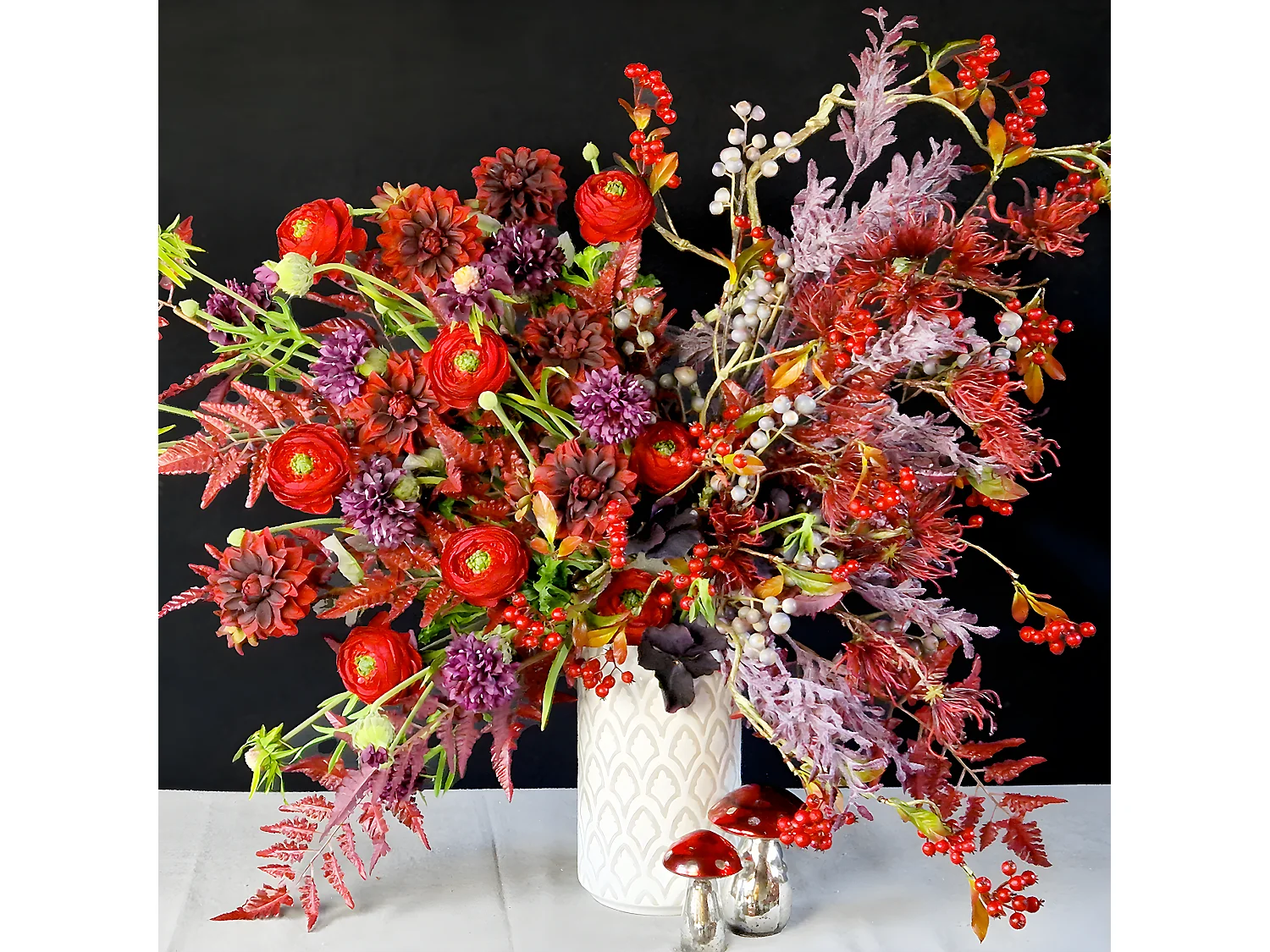 Feuillage de Fougère - Rouge