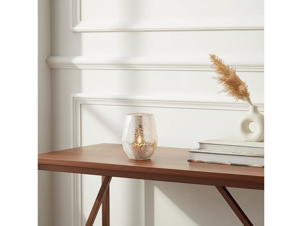 Photophore Snowy Moyen Format - Blanc / 13 cm