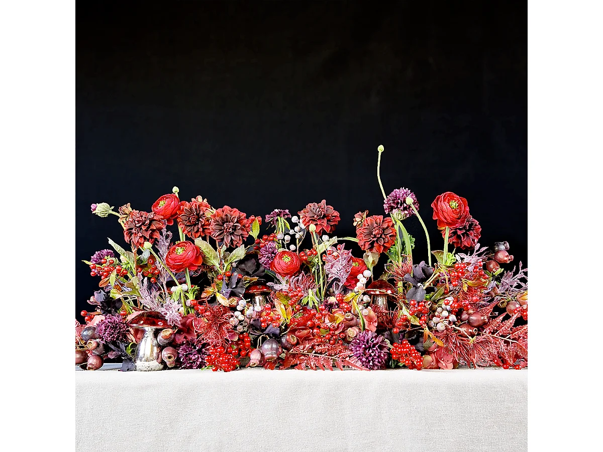 Branche Églantier - Violet / 90 cm