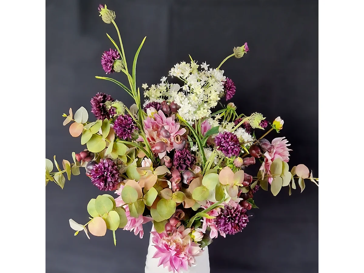 Branche Églantier - Violet / 90 cm