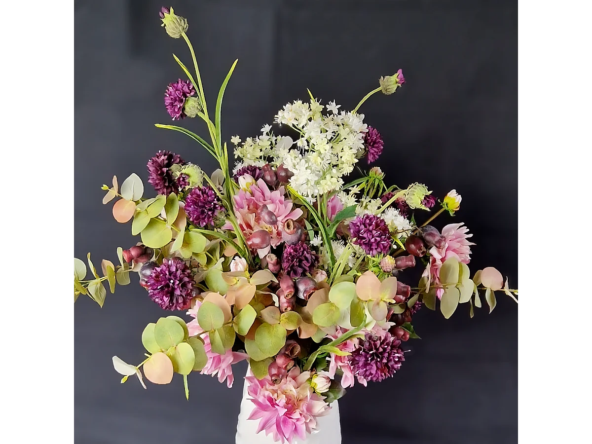 Branche Églantier - Violet / 90 cm