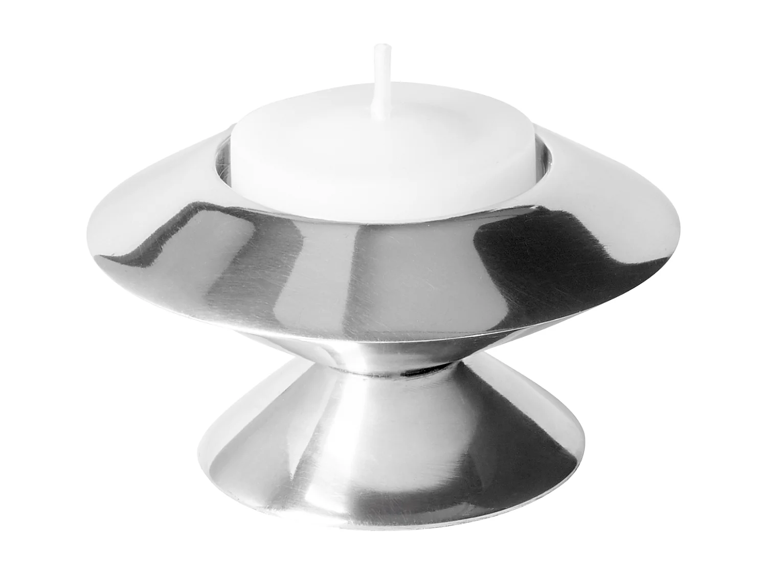 Porte-Bougie conique - Argenté