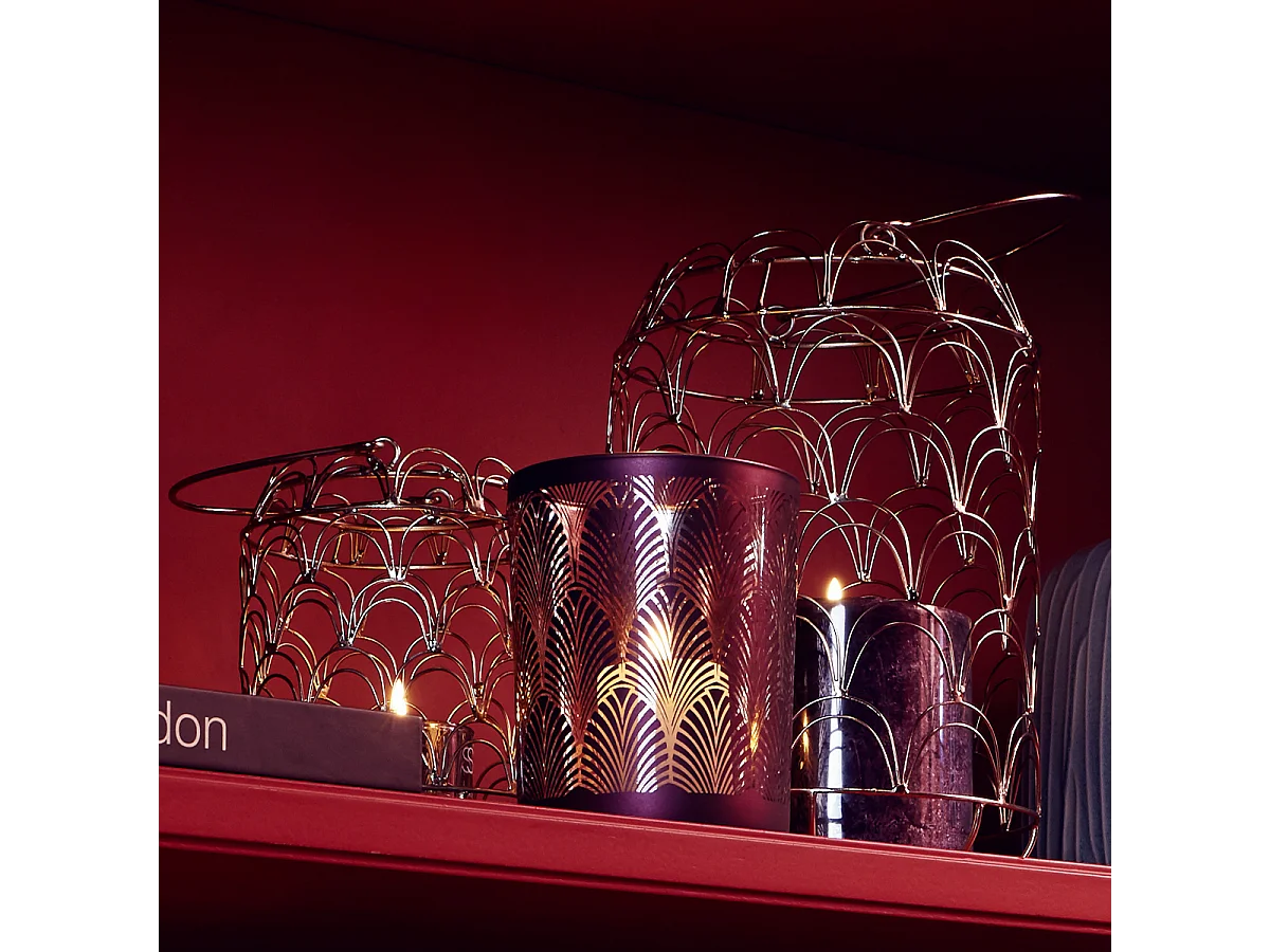 Photophore Boudoir Grand Format - Bordeaux