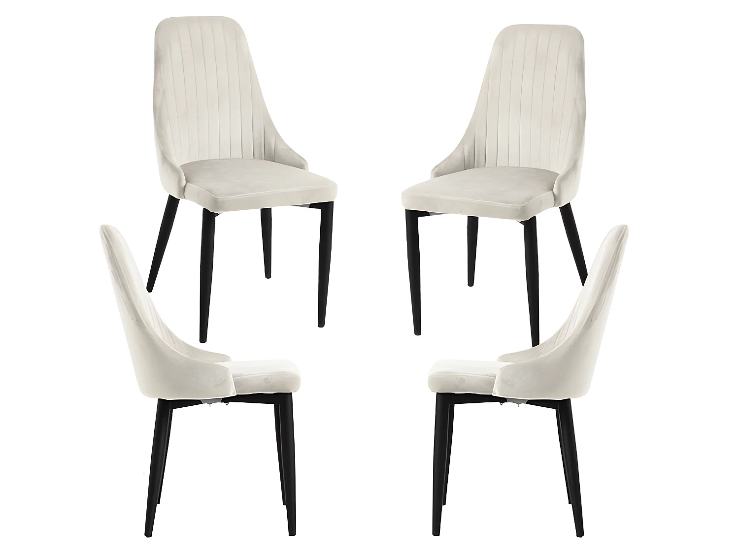 Packs Sillas Comedor - Pack 4 Sillas Kan Terciopelo - Beige