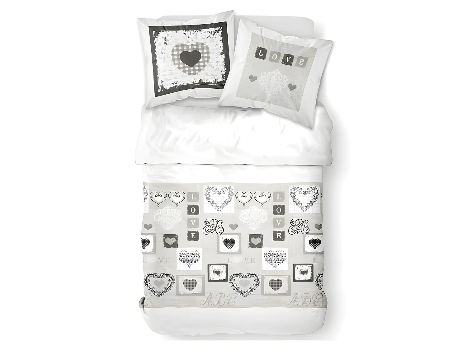 Juego de cama de algodón 240 x 260 cm - Estampado White Eden
