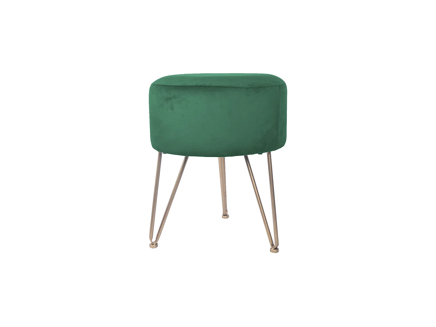 Tabouret en Velours Vert avec Siège Rembourré pour le Salon