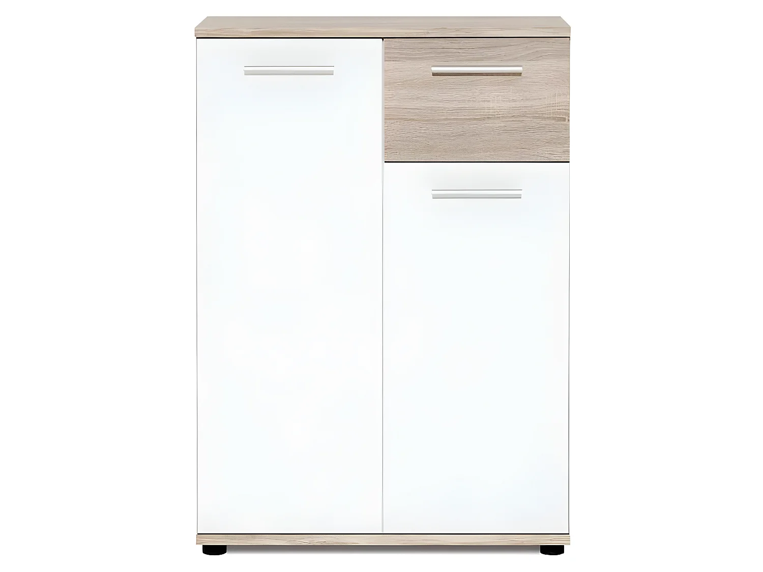 Klein dressoir - Matwit en Sonoma Eiken - Klassiek - 60 cm