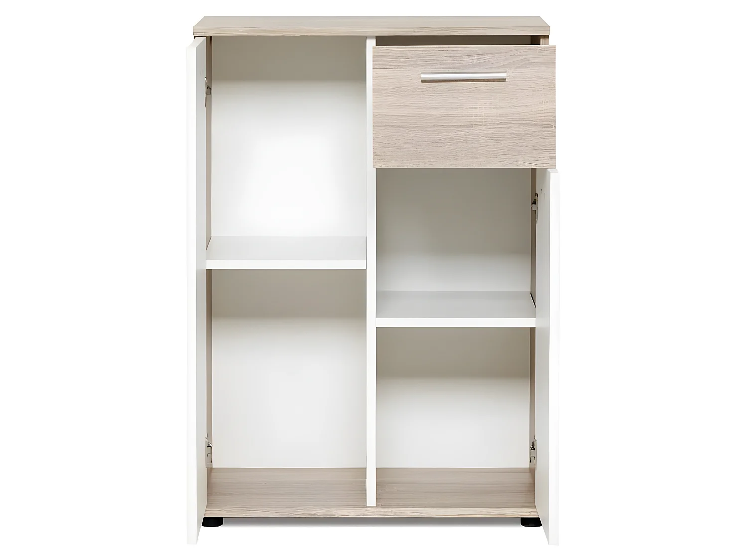 Klein dressoir - Matwit en Sonoma Eiken - Klassiek - 60 cm