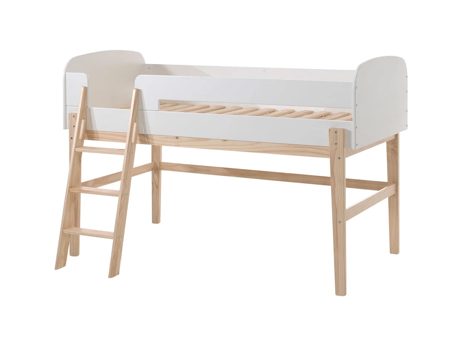 Lit compact enfant blanc laqué - Terre de Nuit