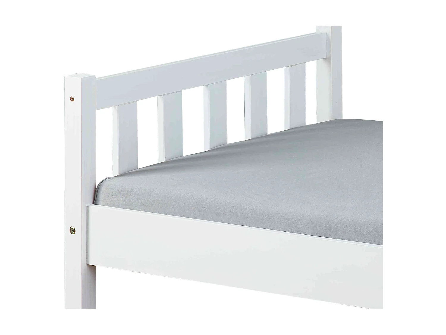 Lit enfant en bois massif blanc 140x200 - LT12001