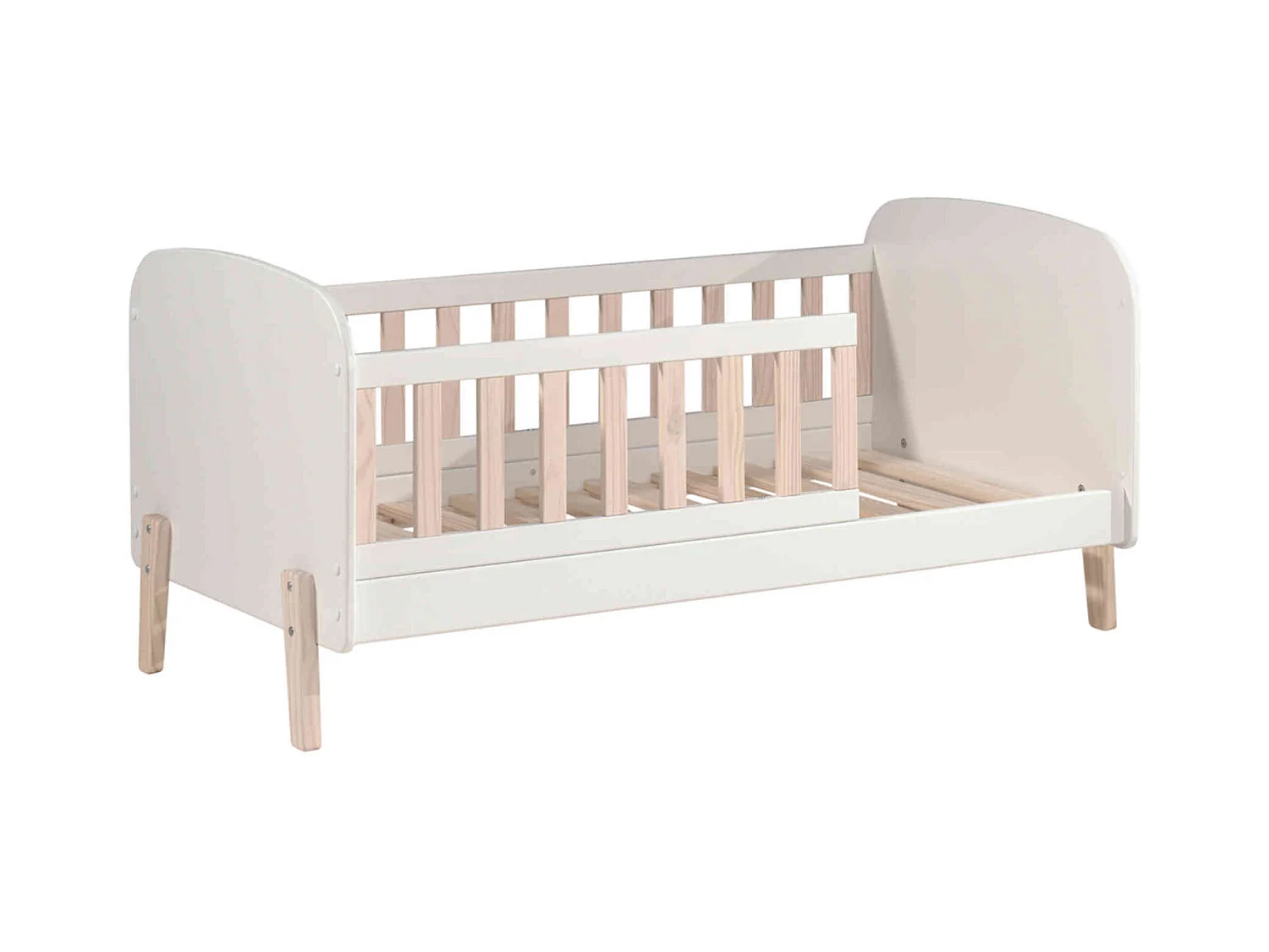 Lit enfant en bois blanc 70x140 cm - LT2034-1