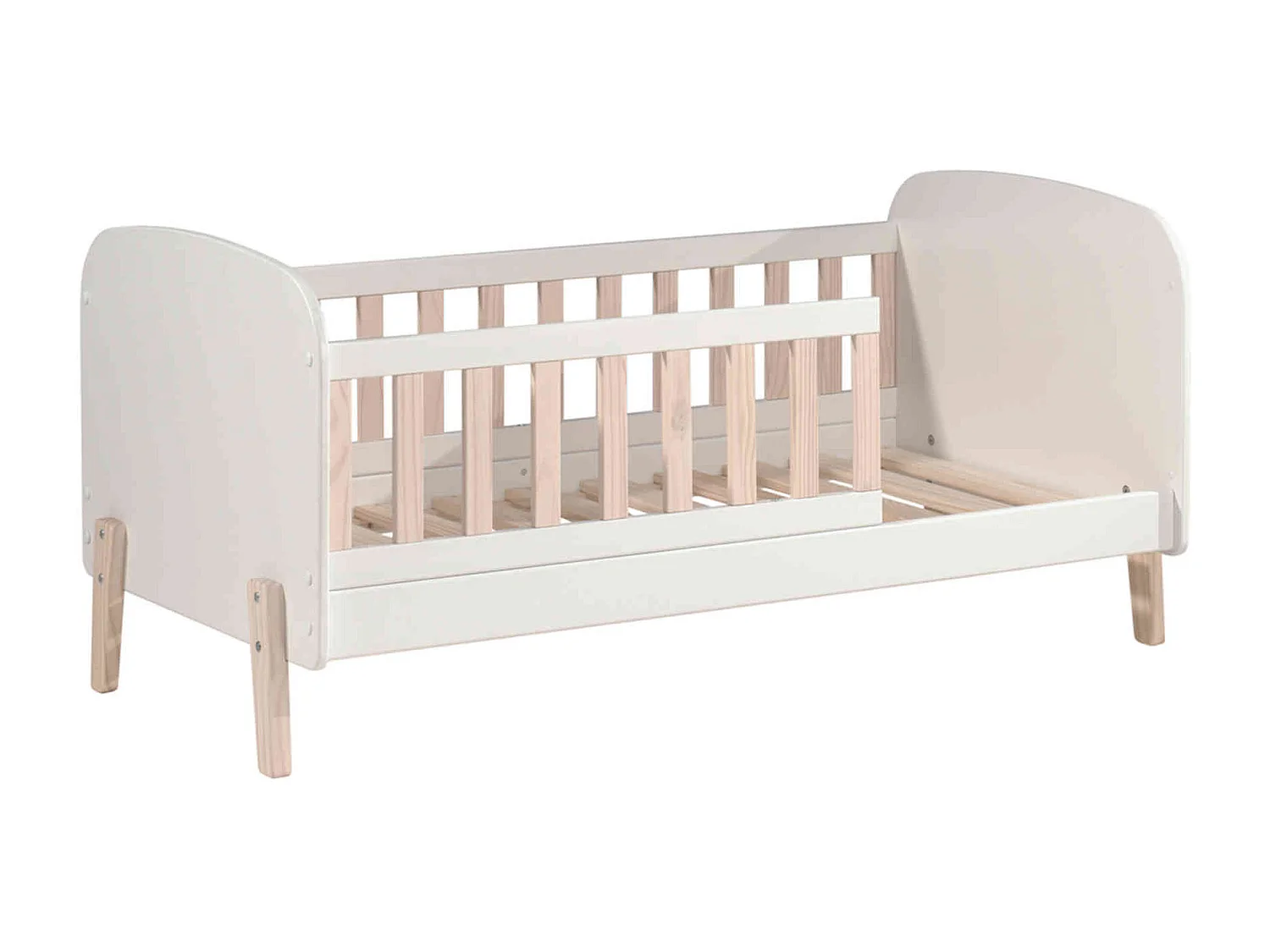 Lit enfant en bois blanc 70x140 cm - LT2034-1