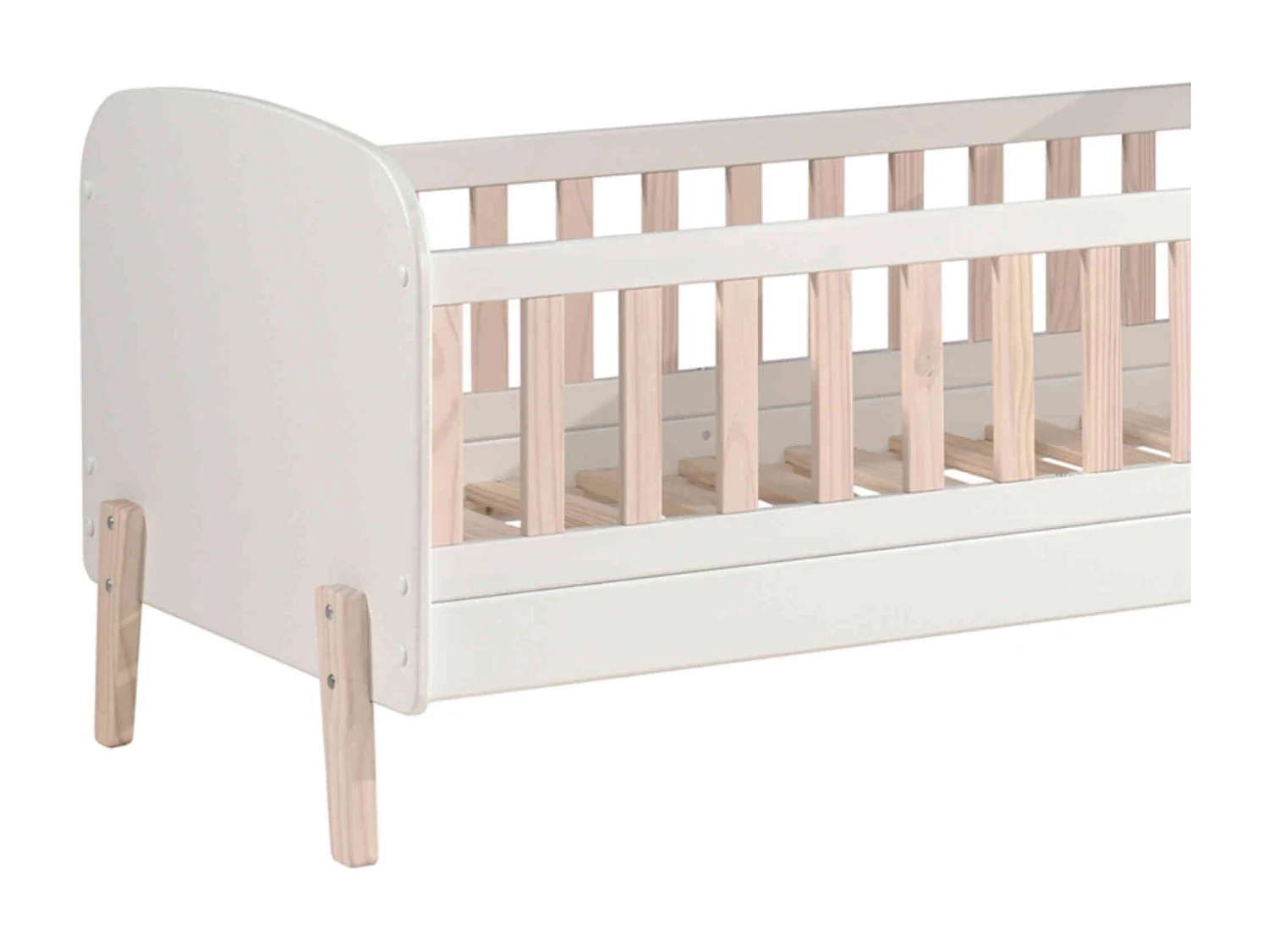Lit enfant en bois blanc 70x140 cm - LT2034-1