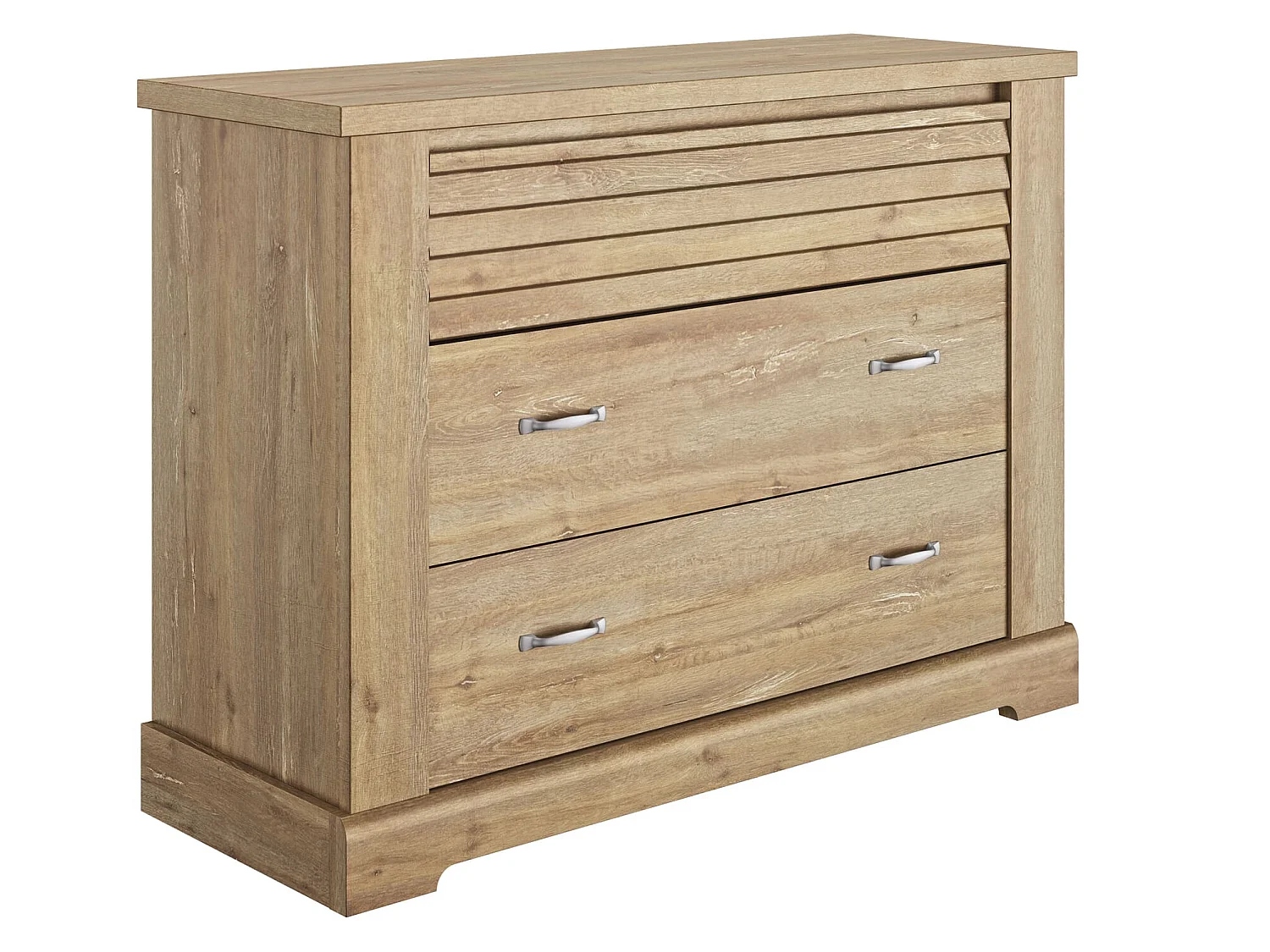 Lit 180x200 et commode en bois clair - LT5078